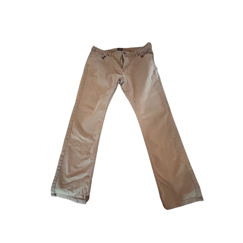 Jachs New York Mens Tan Brown stretch Straight Leg Pants 40x32 Casual Trousers‎